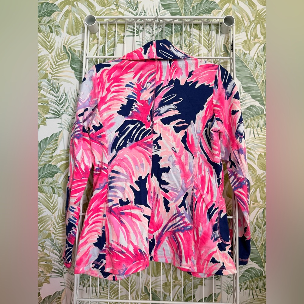 Lilly Pulitzer Women's Mindy Shawl Collar Blazer in Paradise Point - Picture 2 of 6